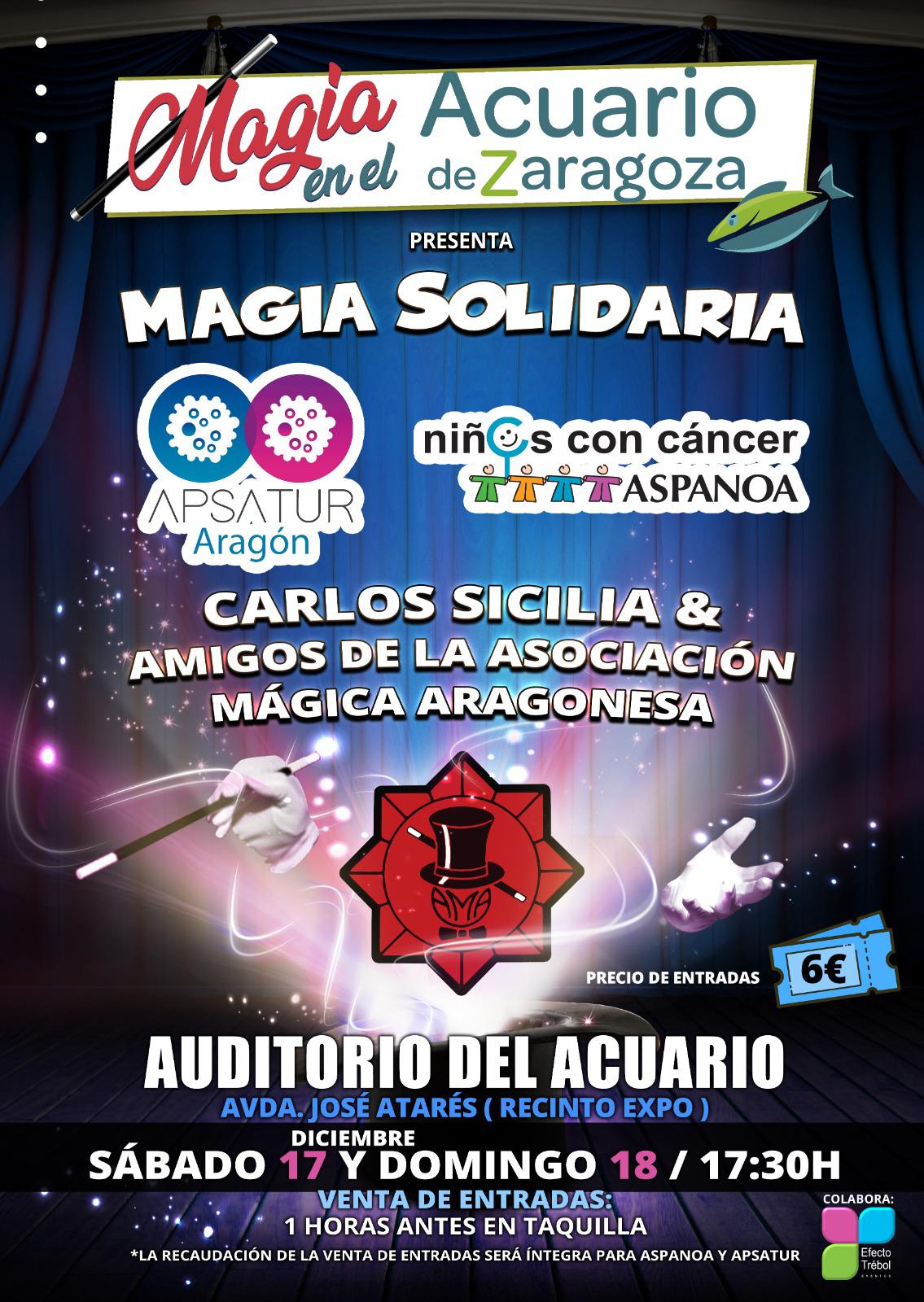 Magia Solidaria 17 y 18 de diciembre Acuario de Zaragoza