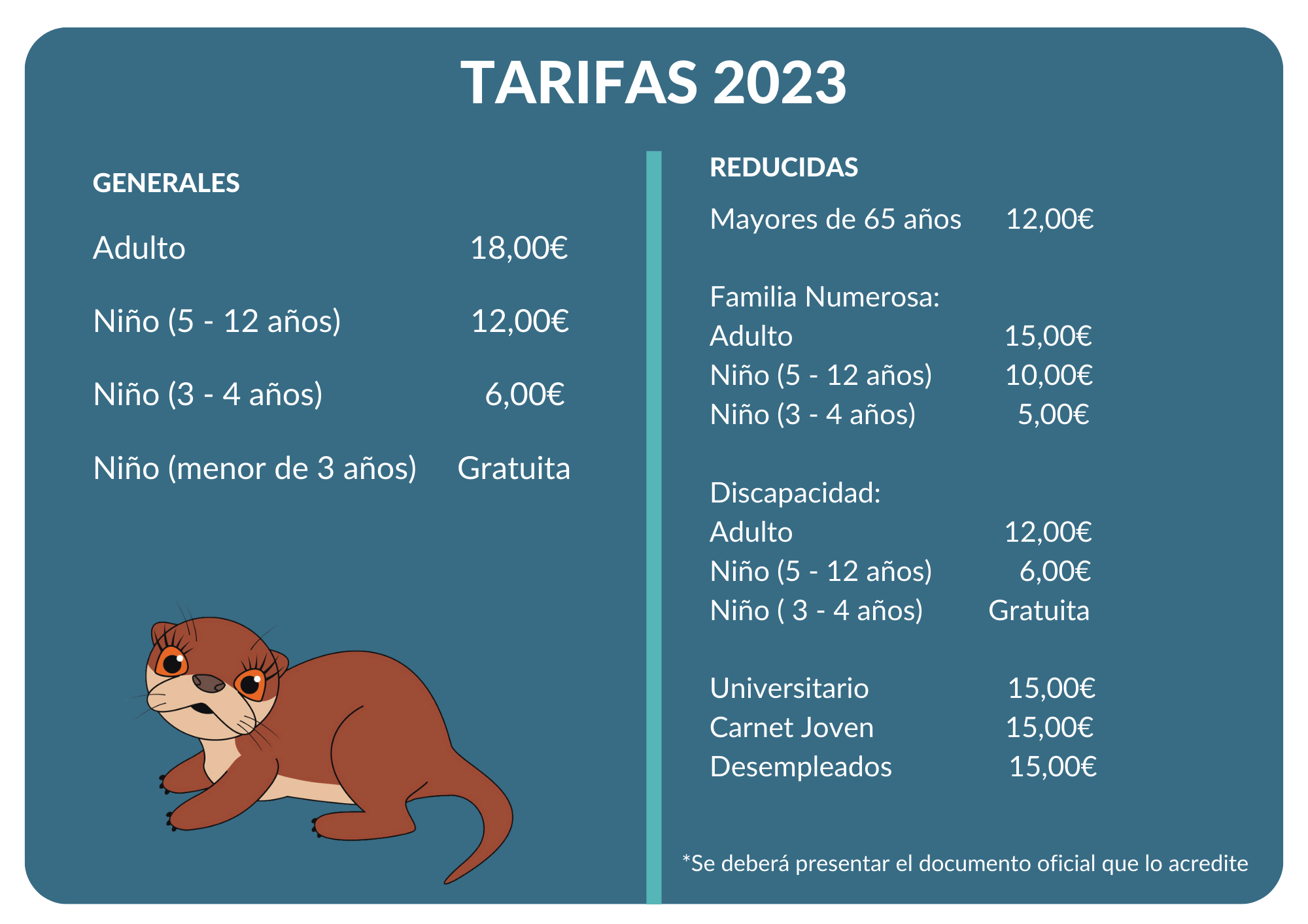 Tarifas 2023