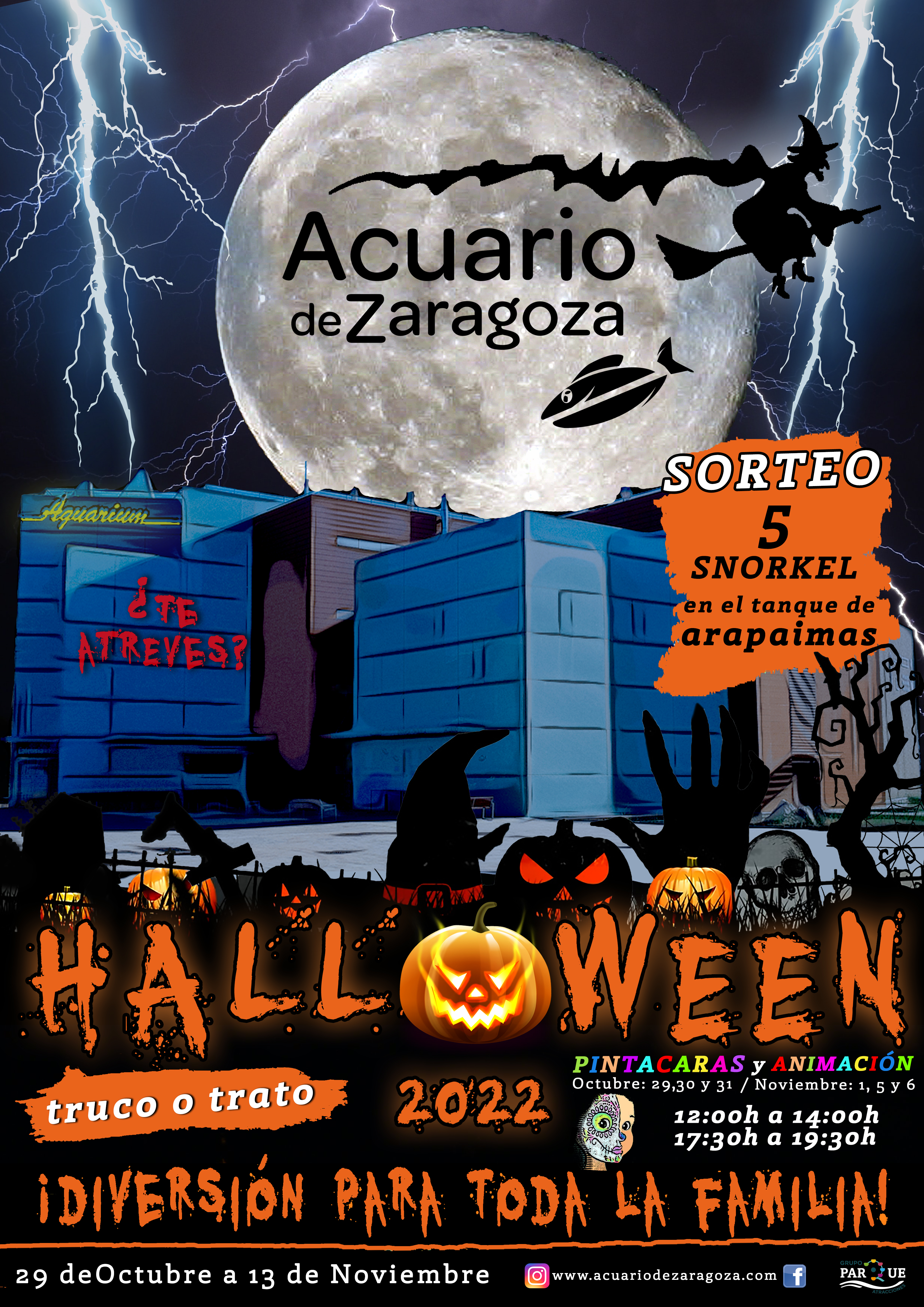 Halloween Acuario de Zaragoza 2022 familiar